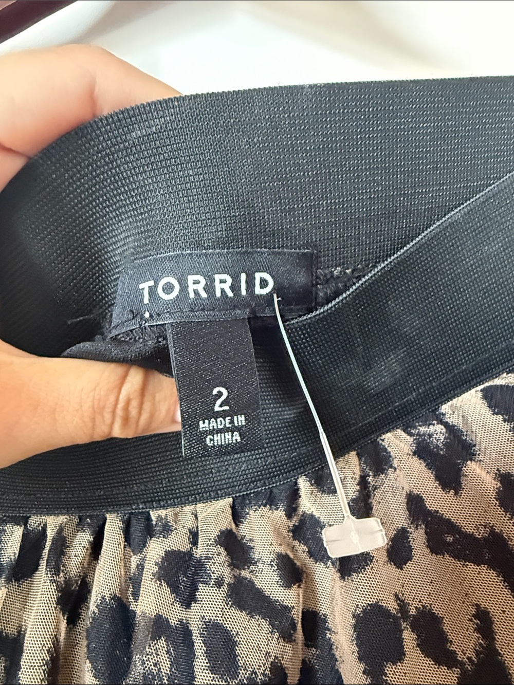torrid Leopard Print A-Line Skirt in Brown and Black - Picture 2 of 2